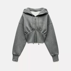 Zara Cropped Glitter Sweatsuit